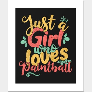 Just A Girl Who Loves Paintball Gift product Posters and Art